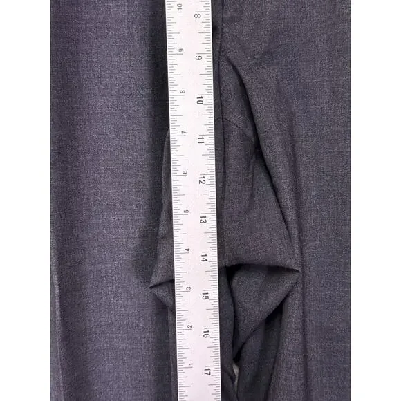 Canali Dress Pants 42 x 31 Mens Gray Wool Pleated Slim Fit Trouser